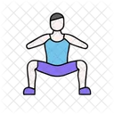 Kniebeugen Fitness Training Symbol