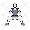 Kniebeugen Fitness Training Symbol