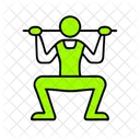 Kniebeugen Fitness Training Symbol