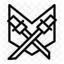 Knife Blade Cross Swords Icon
