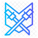 Knife Blade Cross Swords Icon