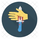Knife Blood Hand Icon