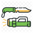 Knife And Torch Knife Flashlight Icon