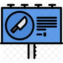 Advertising Billboard Knife Icon