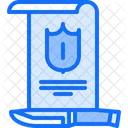 Shield Document Guarantee Icon