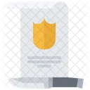 Shield Document Guarantee Icon