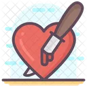 Knife In Heart Halloween Stabbing Heart Icon