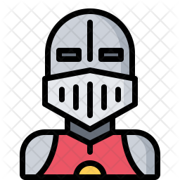 Knight Icon - Download in Colored Outline Style