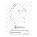 나이트 체스 조각 말 선화 아이콘