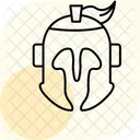 Knight Helmet Minimal Outline Icon