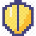 Pixel 8 Bit Shield Icon