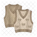 Knitted Vest Fashion Sleeveless Icon
