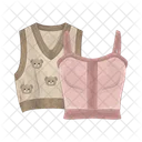 Knitted Vest Fashion Sleeveless Icon