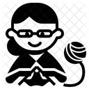 Knitting Old Woman Icon