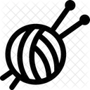Knitting Whool Needles Icon
