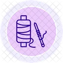 Knitting Needles And Yarn Line Icon Icon