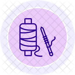 Knitting needles and yarn  Icon