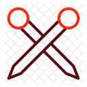 Knitting Needles Thread Needle Icon