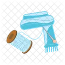 Knit Shawl Thread Icon