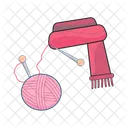 Knit Shawl Thread Icon