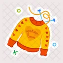 Crochet Sweater Warm Love Knitting Sweater Icon