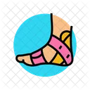 Knochel Kniegelenk Tape Symbol