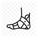 Knochel Kniegelenk Tape Symbol