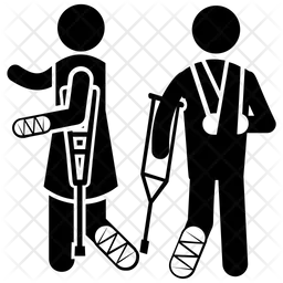 Knochenbruch  Symbol