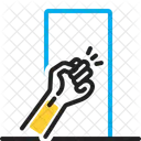 Knock Rap Knocking Clatter Jostle Jog Jerk Beating Thump Knuckle Meet People Guest Call On Icon