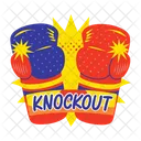 Knockout Boxing Gloves Icon