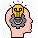 Knowledge Head Lightbulb Icon