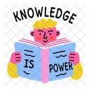 Knowledge Is Power Reading Education Icon