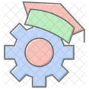 Knowledge Management Lineal Color Icon Icon