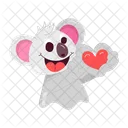 Koala Bear Making Heart Animal Icon