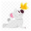 Koala Playing Butterfly Animal Icon