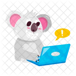 Koala trabajando  Icono