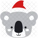 Koala Santa Hat Icon