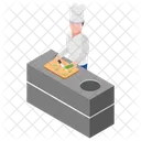 Gemuse Schneiden Salat Zubereiten Frisches Gemuse Icon
