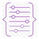 Steuerung Einstellung Equalizer Symbol