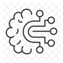 Kognitives Computing Menschliches Gehirn Elektronische Schaltkreise Symbol