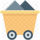 Kohle Karren Bau Symbol