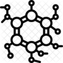 Organisch Molekul Linie Symbol
