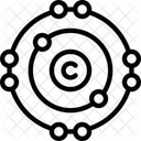 Organisch Molekul Linie Symbol