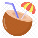 Kokosnussgetrank Kokosnusssaft Kokosnussmilch Symbol