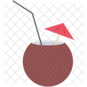 Cocktail Kokosnuss Reisen Symbol