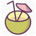 Kokosnuss Cocktail Alkohol Symbol