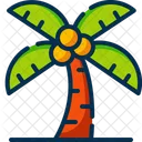 Kokosnussbaum sommer  Symbol