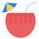 Kokosnuss Trinken Tropisch Symbol