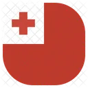 Tonga Flagge Kreis Symbol