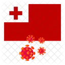 Flagge Land Corona Symbol